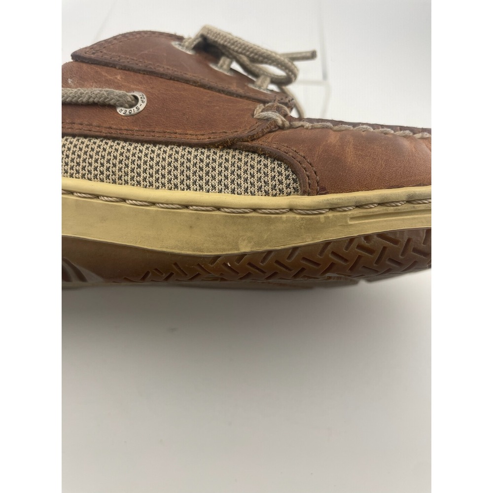 Men's Sperry AO boat deck shoes brown leather sz 10 Top Sider Authentic Original - Picture 11 of 16